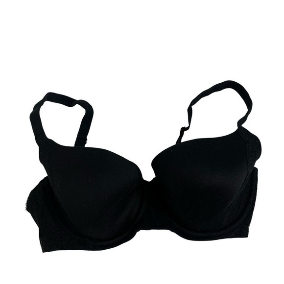 Secret Treasures Other - Secret Treasures 34D Full Coverage T-Shirt Bra Black Multiway Straps Underwire